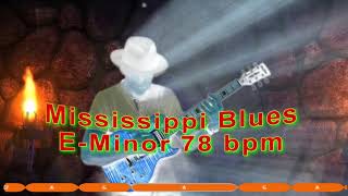 Free Backing Track Mississippi Blues E Minor 80 bpm