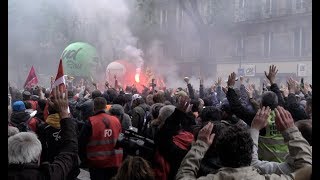 Manif des cheminots à Paris et AG inter-gares sous surveillance à Saint-Lazare - 14 Mai 2018