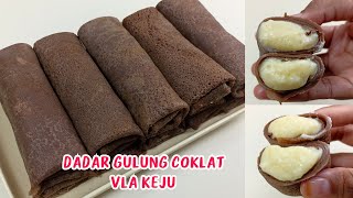 DADAR GULUNG COKLAT ISI VLA KEJU !! LUMER BANGET DI MULUT !!