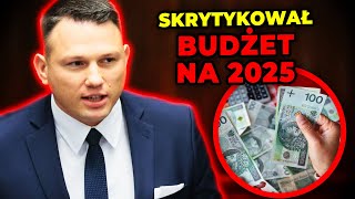 Mentzen ostro skrytykował budżet na 2025. "Rekordowo nieodpowiedzialny"