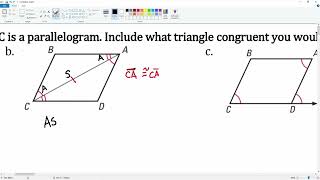 Prove that a Quadrilateral is a Parallelogram. Question 6