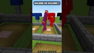 MINECRAFT : WHICH GOLEM IS THE BEST?🤯 WAIT FOR END..(MASHA PHONK) #minecraft #shorts