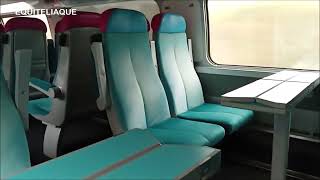 Intérieur du TGV Ouigo de la SNCF septembre 2022 - Inside french high speed train " low cost "