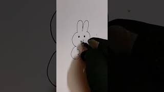 easy rabbit drawing #shortsvideo #shortsfeed