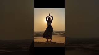 Beautiful dance in the desert - Sahara dancing girl