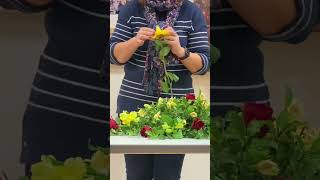 Arranging flowers