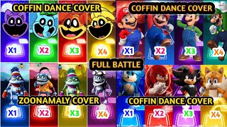 🦊  Supper mega battle  #9 | Coffin dance vs Zoonomaly Theme tiles hop Song  #tileshop #coffindance