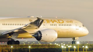 GORGEOUS Etihad Boeing 787-9 Sunrise Take Off from MAN Manchester Airport