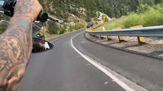 Riding Harleys through the Black Hills of South Dakota