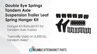 Trailer Leaf Spring Hanger Kit for Double Eye Springs Tandem Axle Suspension