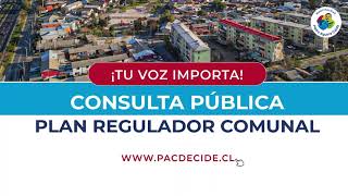 CONSULTA PÚBLICA ONLINE SOBRE LA ACTUALIZACIÓN DEL PLAN REGULADOR COMUNAL