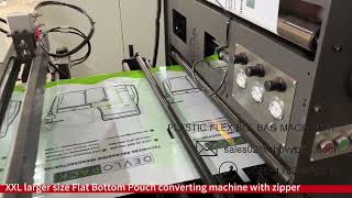 Flat Bottom Sealing Eight side sealing pouch converting machine with pocket zipper running in Africa