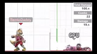 Fox Combos/Resets: Up to 100% damage-Smash Bros Ultimate