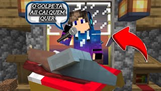 ENGANEI E ASSUSTEI OS VILLAGERS COM MÚSICA NA VILA DO MINECRAFT !