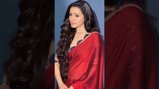 Sharddha Kapoor's stunning red saree #sharddhakapoor photoshoot #stree2movie #aajkiraatsong #viral