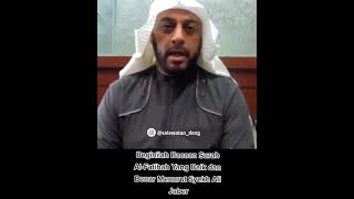 BEGINI BACAAN SURAT AL FATEHAH YANG BENAR MENURUT ALM. SYEKH ALI JABER