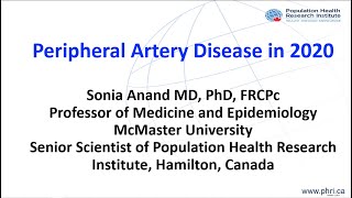 Peripheral Artery Disease in 2020 - Dr S Anand