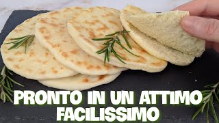 ricetta pane/piadina/focaccina allo yogurt cotto in padella SENZA LIEVITAZIONE fatto in casa