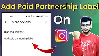 How To Add Paid Partnership Label On Instagram | Instagram Paid Partnership Label Kaise Lagaye