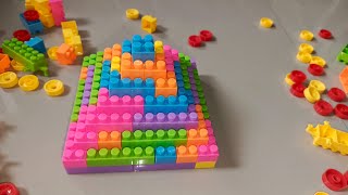 Colorful Block Pyramid Build | Relaxing and Satisfying Toy Assembly