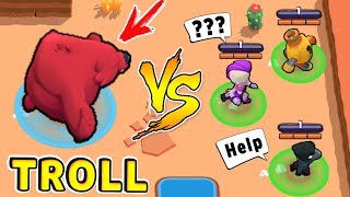 Медведь ТРОЛЛЬ vs НУБЫ !! Смешные Моменты Brawl Stars #12