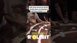 Adin Ross Was Forced To Do Huge Double Down At The Casino! #blackjack #danawhite #gambling #casino