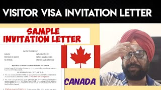 How To Write Invitation Letter For Canada। Visitor Visa। Sample Letter।।