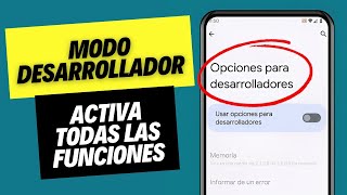 Cómo habilitar las OPCIONES DE DESARROLLADOR en Android fácilmente