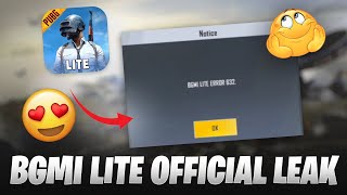 😱BGMI LITE OFFICIAL LEAK IS OUT - BGMI LITE/PUBG MOBILE LITE