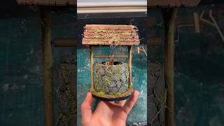 Making a miniature abandoned well!!#miniature #realistic #shorts #handmade #well #water