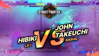 SF6 → Hibiki (Lily) vs John Takeuchi (Rashid) - Street Fighter 6