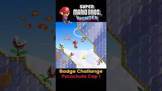 Super Mario Bros Wonder Badge Challange Parachute Cap 2 Nintendo game play