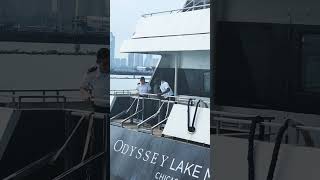 Odyssey Lake Michigan #chicago  #downtown #lake #boat #water #sky #views