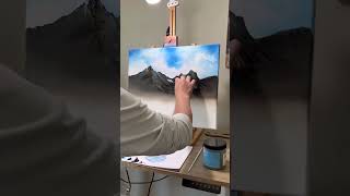 Fun/semi-difficult Bob Ross style painting #art #artist #artshorts #artwork #noteasy #arts #shorts