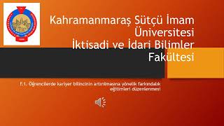 KSÜ İİBF Program amacı