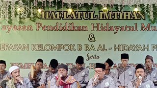 K.H Lukman Syafi'i pada Haflatul Imtihan Yayasan Hidayatul Mubtadi'in Pronojiwo