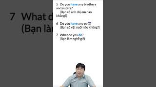 Giao Tiếp - 18 câu hỏi tiếng Anh thông dụng | Câu 5-7 | What do you do? | #shorts