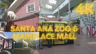 [4K] Santa Ana Zoo & MainPlace Mall - Prentice Park, E Chestnut Ave, Los Angeles, CA