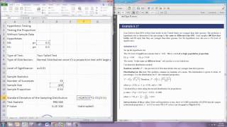 Hypothesis Testing Excel (proportion test)