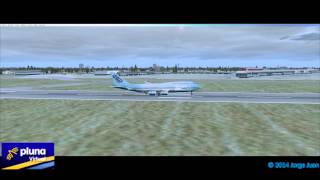 PMDG 747 landing EGLL