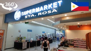 Shopping at SM Supermarket at SM City Sta Rosa, Laguna, Philippines - 360 VR Video