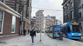 Amsterdam City Center and Red Light District 🇳🇱 Walking Tour in Winter Season | Netherlands 2023