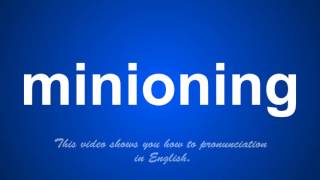 the correct pronunciation of ministate in English.