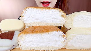 ASMR MILK CREAM BREADS☁️ CONVENIENCE STORE DESSERTS MUKBANG 우유크림빵☁️ 편의점 먹방 eating sounds