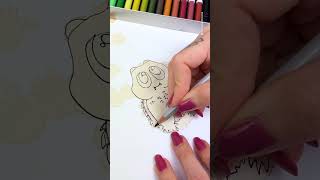 Desenho fofo e fácil com lápis de cor | Laryssa Moura #shorts