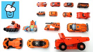 Orange Vehicles Collections Tomica Transformers Lego bus dump truck loader