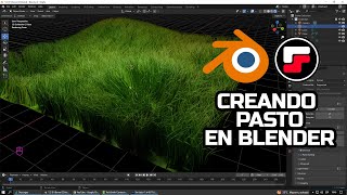 Como crear pasto en Blender