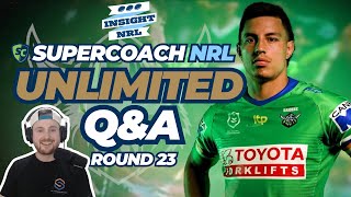 NRL Supercoach 2024 | Insight Unlimited Q&A | Round 23