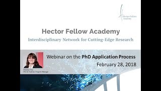 Webinar on the PhD Application Process of the Hector Fellow Academy