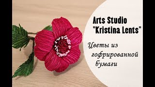 Мастер-класс. Космея из гофрированной бумаги. The flowers.